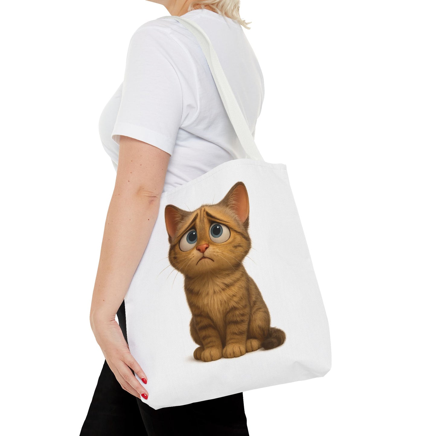 Cute Cat Tote Bag, Animal Lover Gift, Shopping Tote, Reusable Bag, Cute Merchandise, Eco-Friendly Gift - TRV