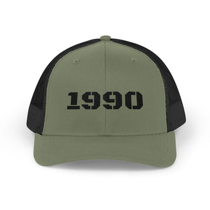 Retro 1990 Snapback Trucker Cap | Vintage Hat for 90s Nostalgia, Perfect Gift for Birthdays, Casual Wear, Summer Fun - TRV