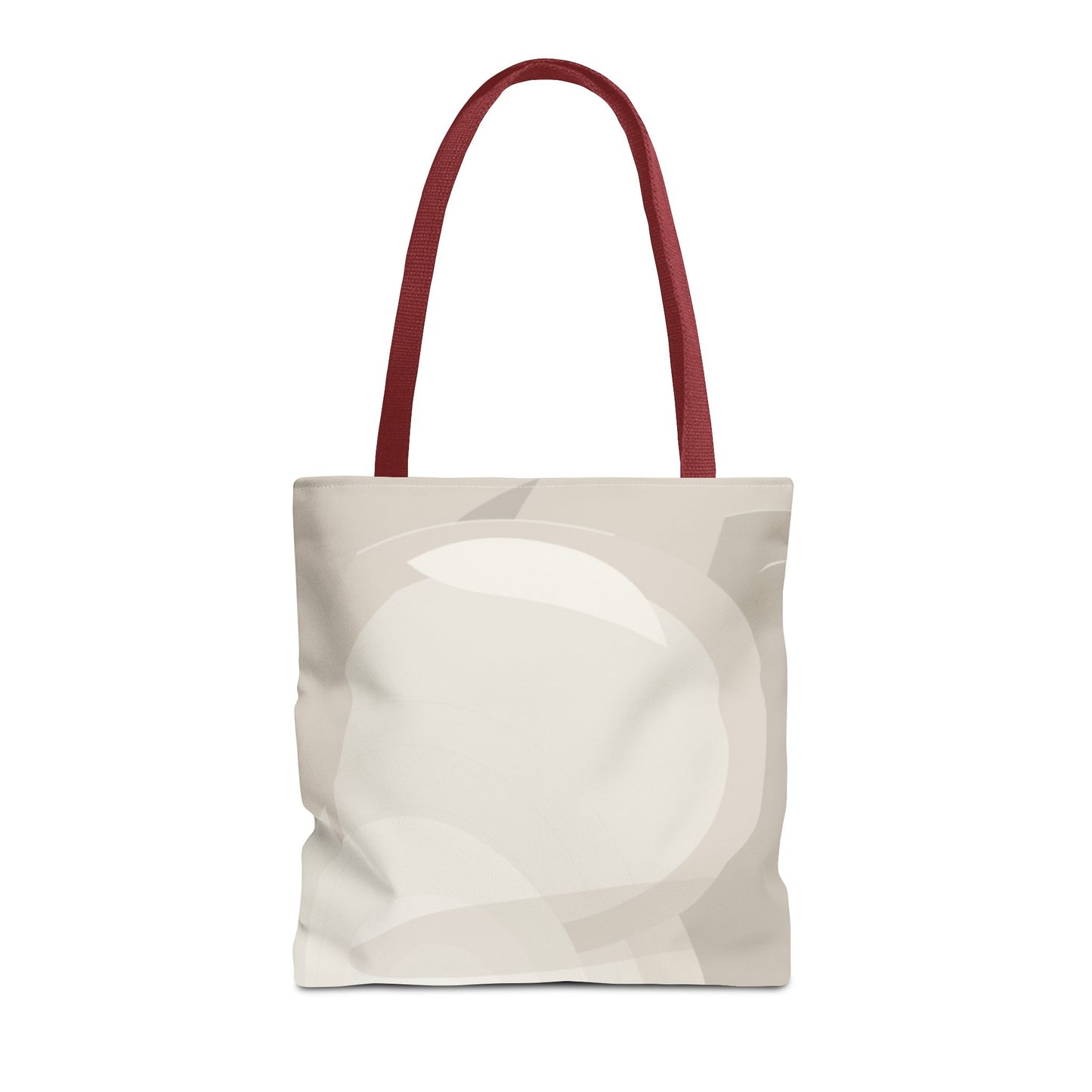 Neutral Abstract Circle Pattern Tote Bag | Minimal Beige AOP Canvas