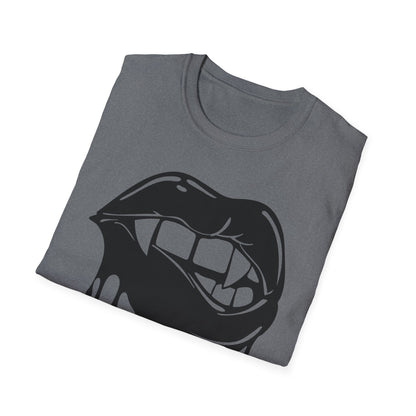 Edgy Graphic Unisex T-Shirt - Dripping Mouth Design, Cool Tee, Trendy Shirt, Hipster Top, Streetwear, Alternative Fashion, Holiday Gift