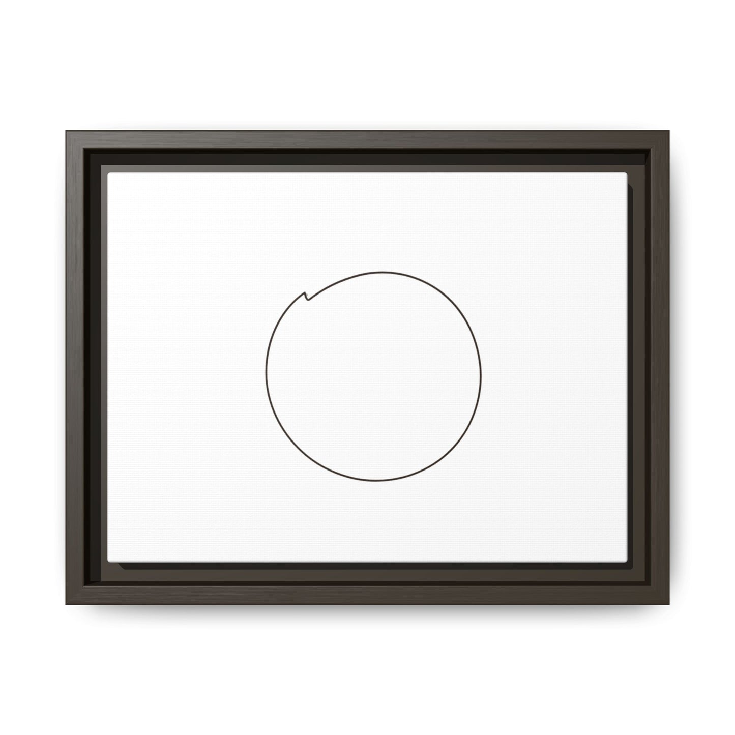 Minimal Circle Line Matte Canvas Framed | Modern Abstract Wall Art