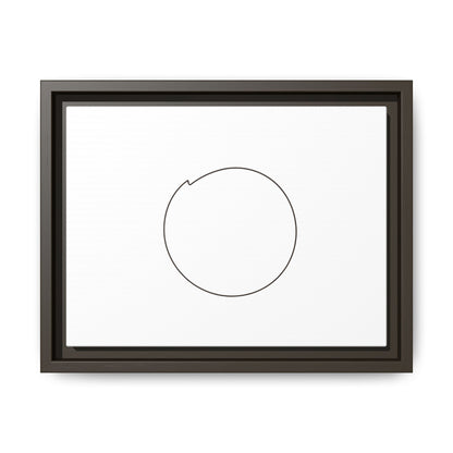 Minimal Circle Line Matte Canvas Framed | Modern Abstract Wall Art