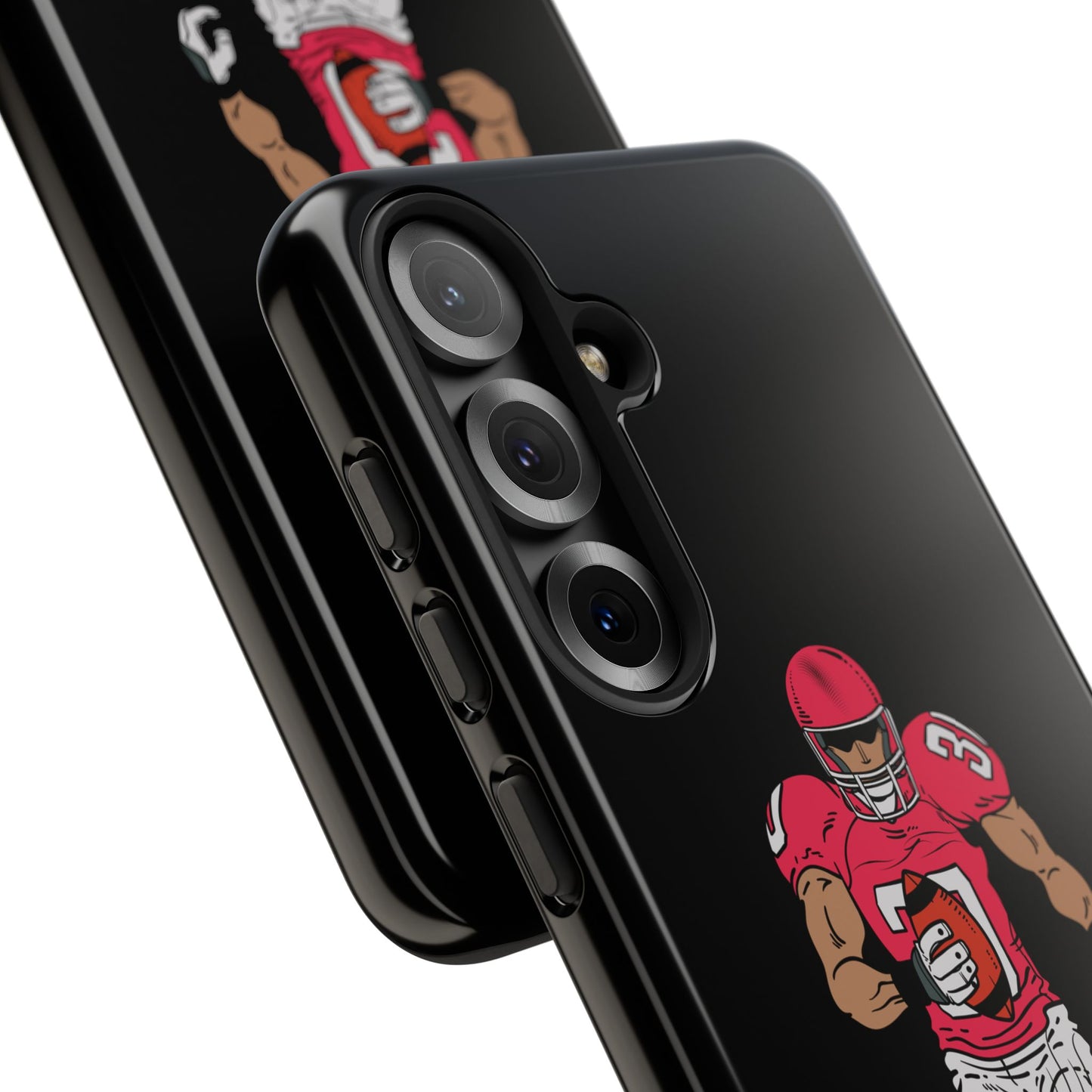 Football Player Tough Phone Case – Protective Black Sports iPhone Case