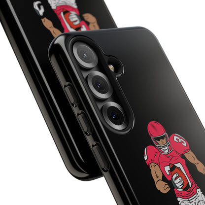Football Player Tough Phone Case – Protective Black Sports iPhone Case