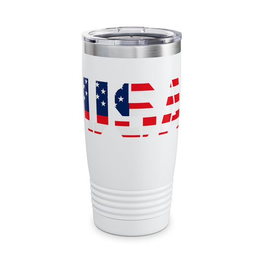 Patriotic Travel Tumbler, 20oz US Flag Design, Coffee Cup, Insulated Mug, USA Travel Mug, Perfect for Independence Day, Summer BBQs, [...]