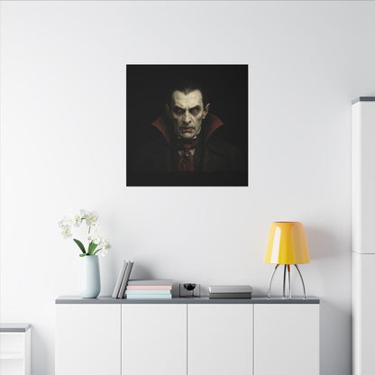 Vampire Portrait Canvas Wall Art – Gothic Dracula Print on Canvas
