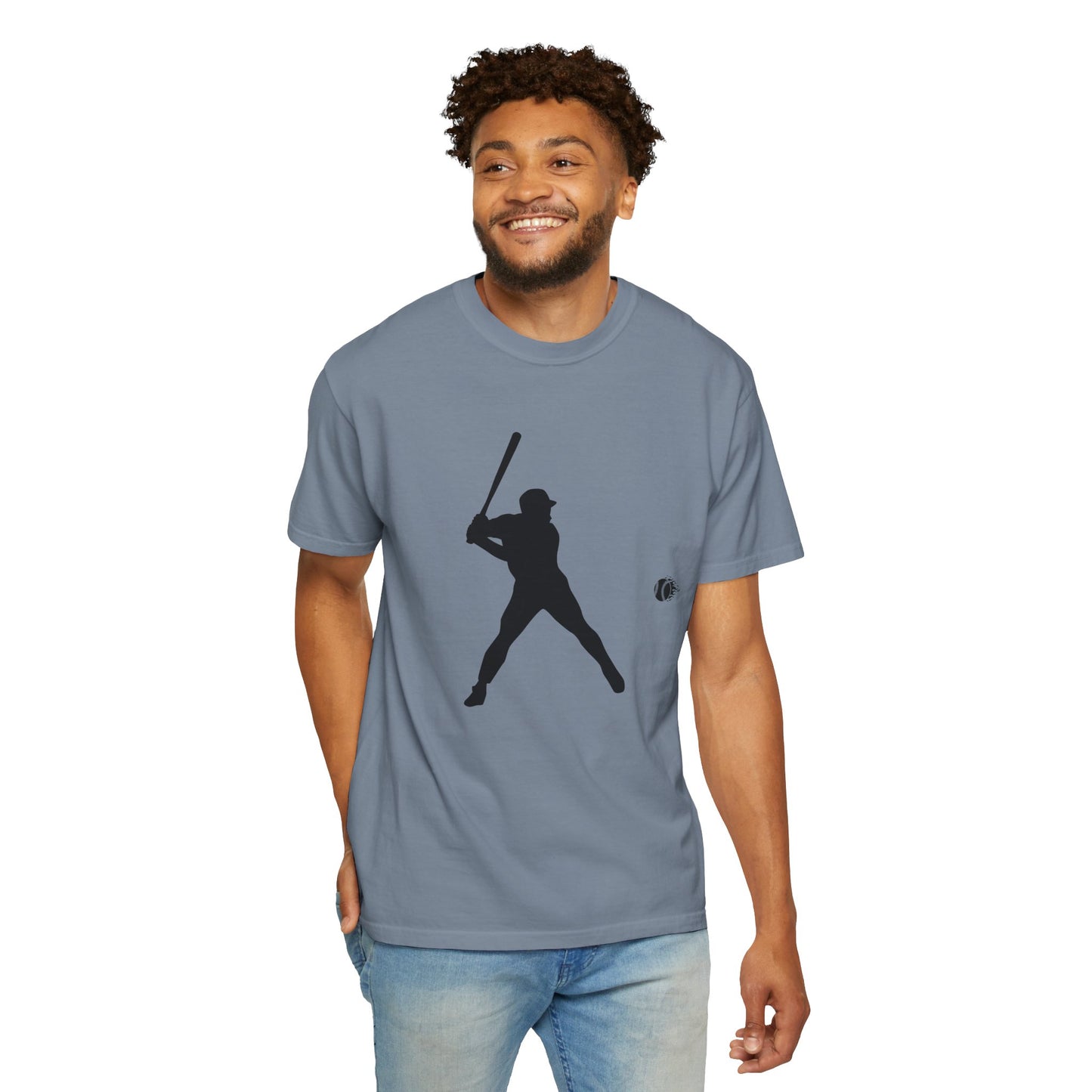 Unisex Baseball Silhouette Tee, Casual Wear, Sports Fan Apparel, Gift for Athletes, Summer Outing Outfit, Soft Cotton Shirt
