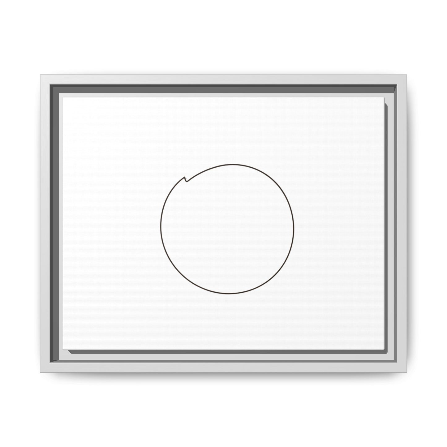 Minimal Circle Line Matte Canvas Framed | Modern Abstract Wall Art