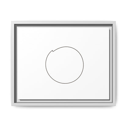 Minimal Circle Line Matte Canvas Framed | Modern Abstract Wall Art