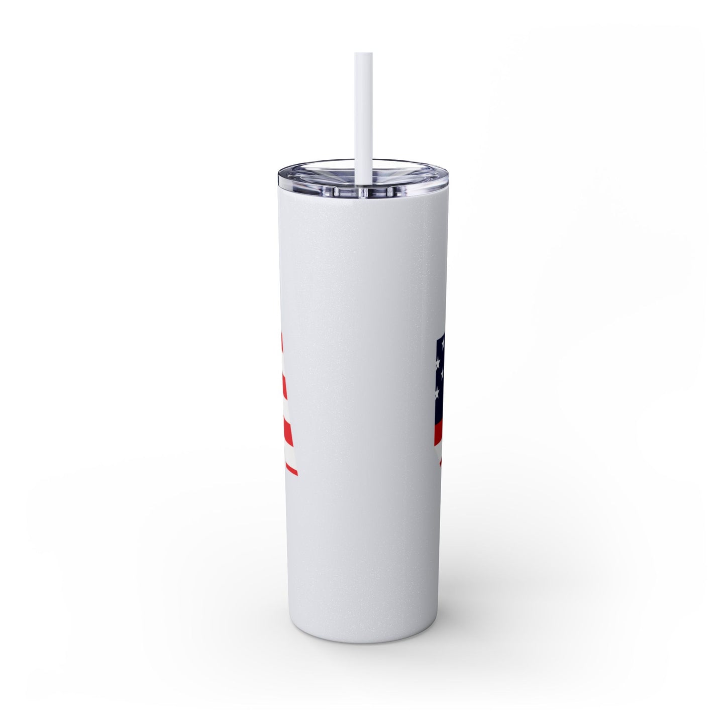 Skinny Tumbler — USA Flag 20oz Straw Tumbler (Patriotic Travel Cup)