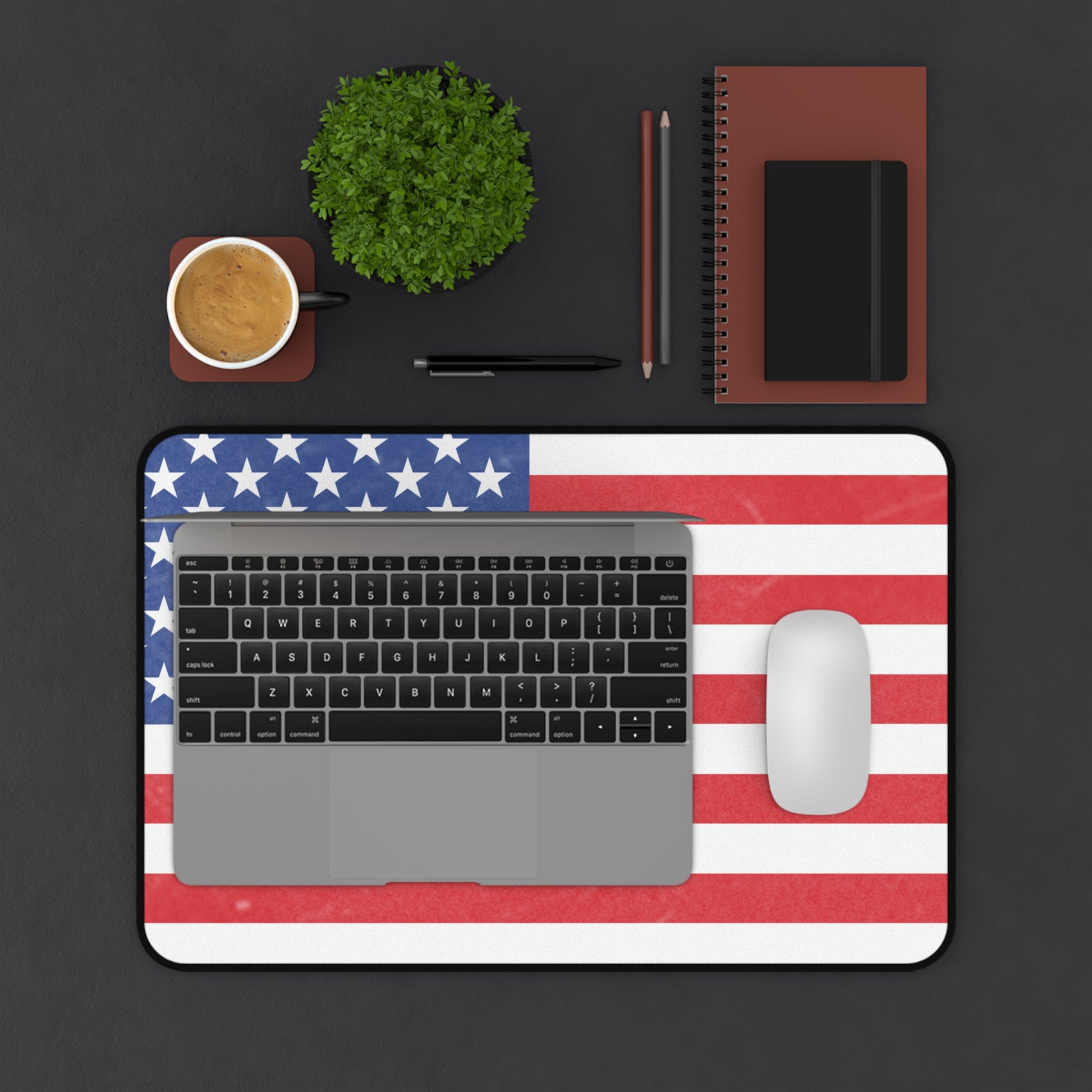 Patriotic Desk Mat | American Flag Mat for Home Office, Gamer Desk Decor, Workplace Gift, Desk Accessory, Independence Day - TRV