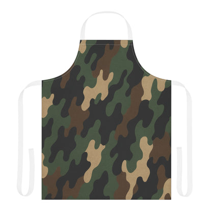 Camo Kitchen Apron, Cooking Gift for Him or Her, BBQ Apron with 5-Color Straps