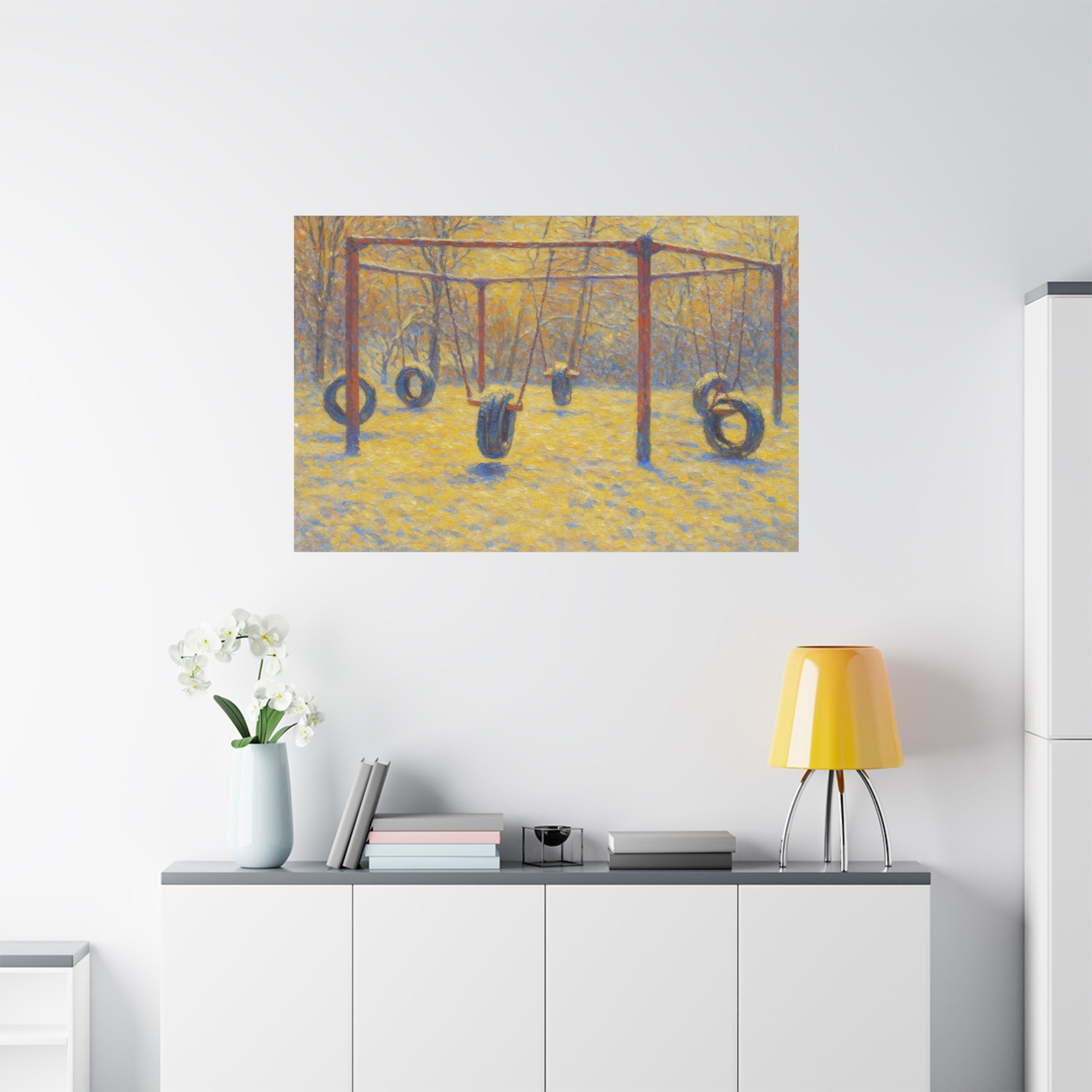 Playground Art Print, Family Room Decor, Nostalgic Wall Art, Kids Room Decoration, Gift for Parents, Children's Playroom - TRV
