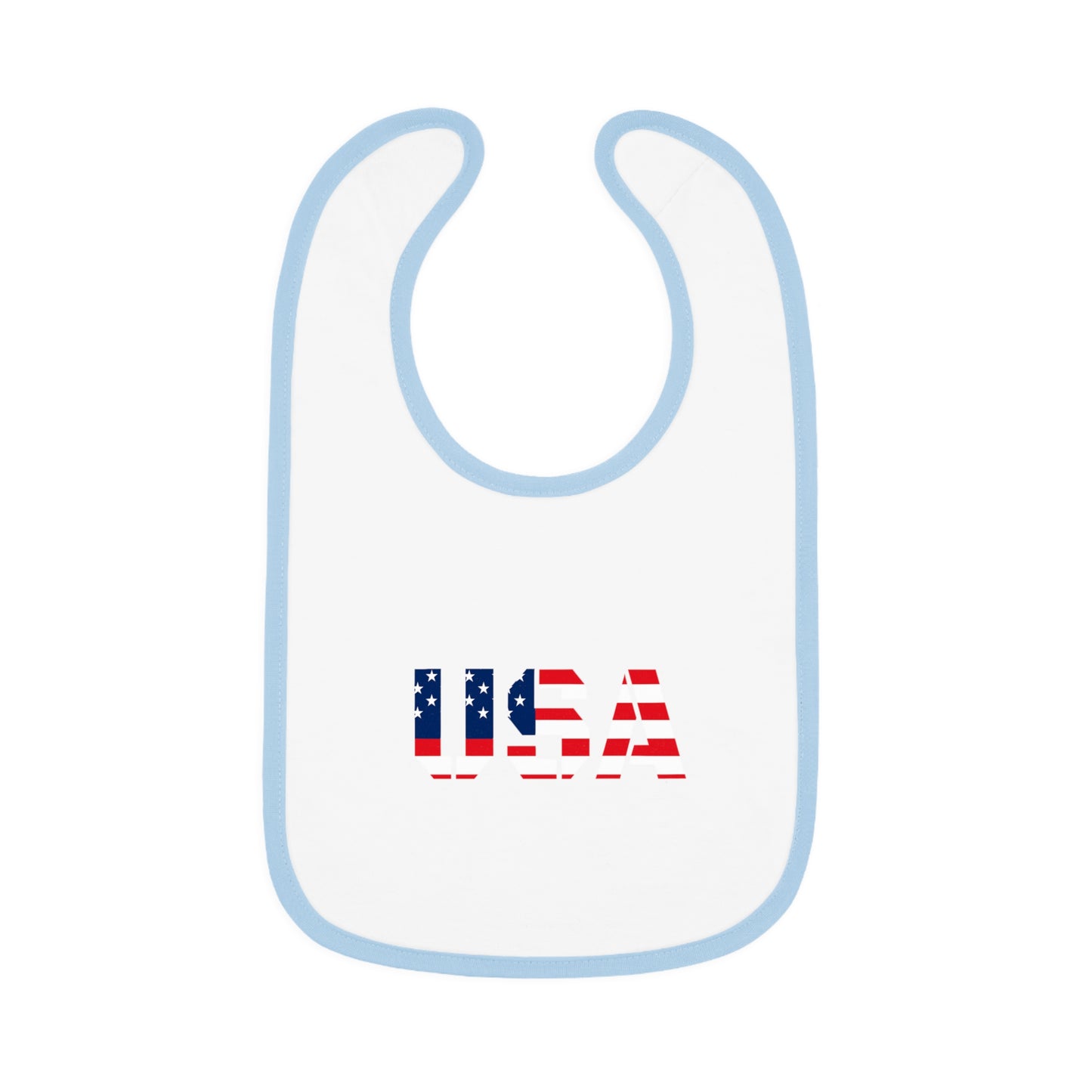 USA Bib for Babies, Americana Baby Bib, Infant Dining Essential, Gift for New Parents, Baby Shower, Fourth of July - TRV