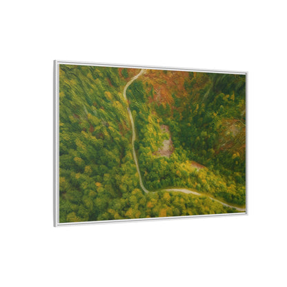 Framed Nature Canvas Art Print, Vibrant Forest Wall Decor, Abstract Landscape Artwork, Home Decoration, Gift for Nature Lovers - TRV