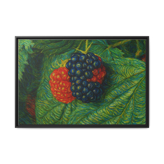 Van Gogh Style Blackberry Canvas Art, Framed Wall Decor, Botanical Print, Summer Home Decor, Gift for Garden Lovers - TRV