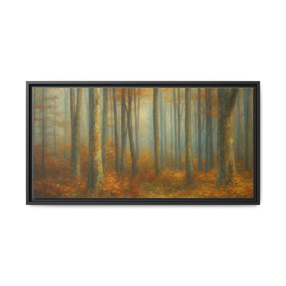 Autumn Forest Canvas Art, Framed Wall Decor, Rustic Home Decor, Nature Artwork, Gift for Nature Lovers - TRV