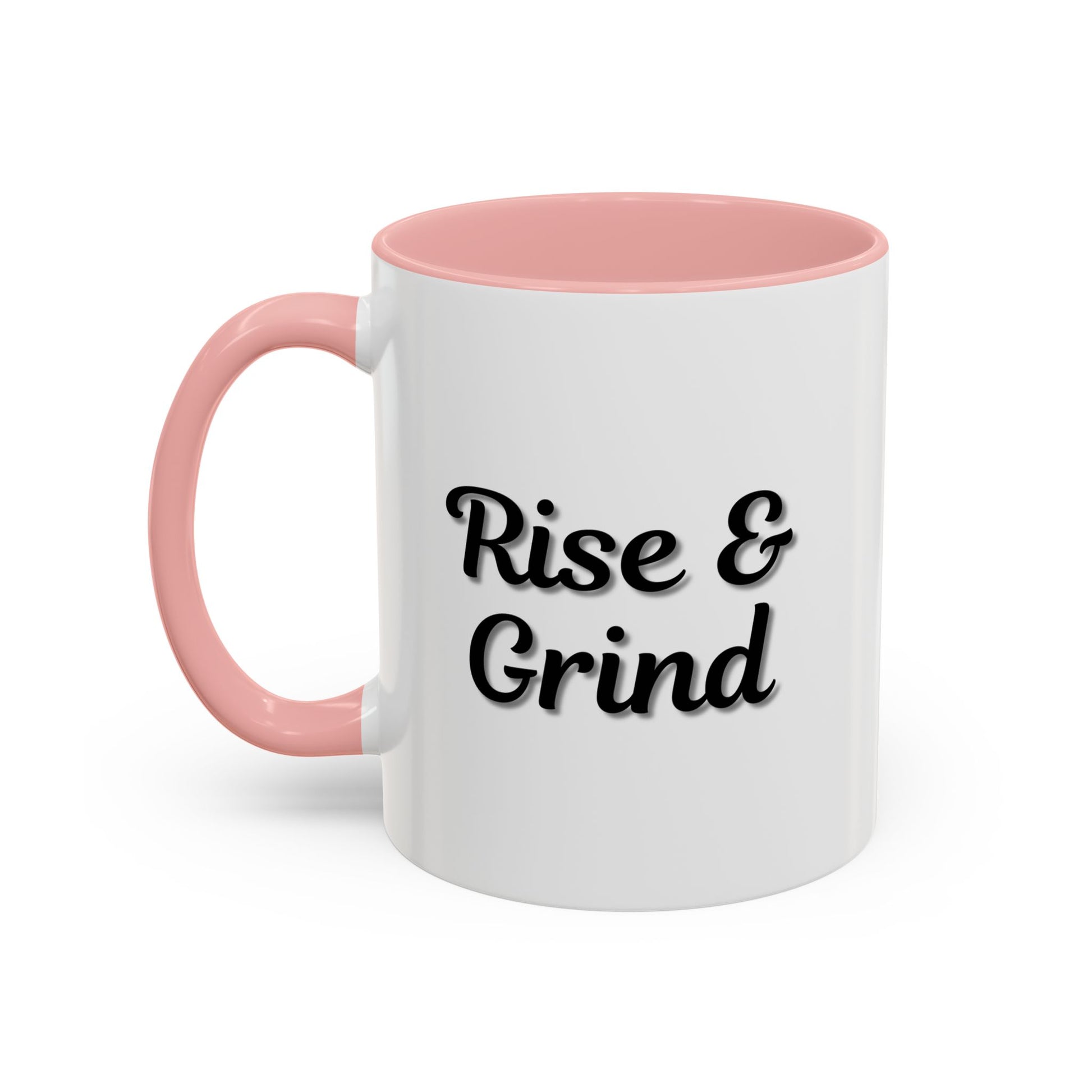 Rise & Grind Coffee Mug – Motivational Black Accent Mug for Daily Inspiration - TRV