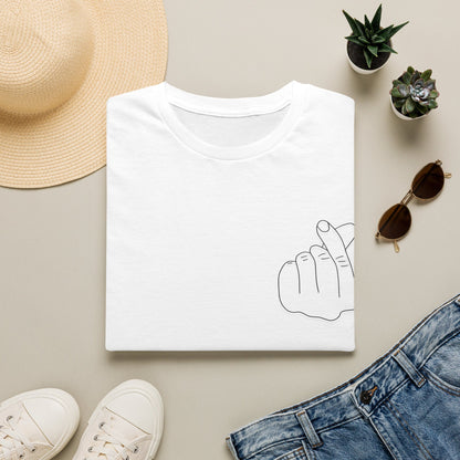 Trendy Unisex Softstyle T-Shirt with Love Hand Gesture Design