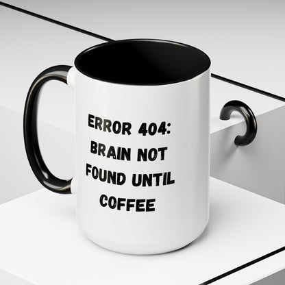Error 404 Coffee Mug - Perfect for Your Daily Brew, Gift for Programmers, Humor for Coffee Lovers, Office Desk Decor, Nerdy Kitchenware