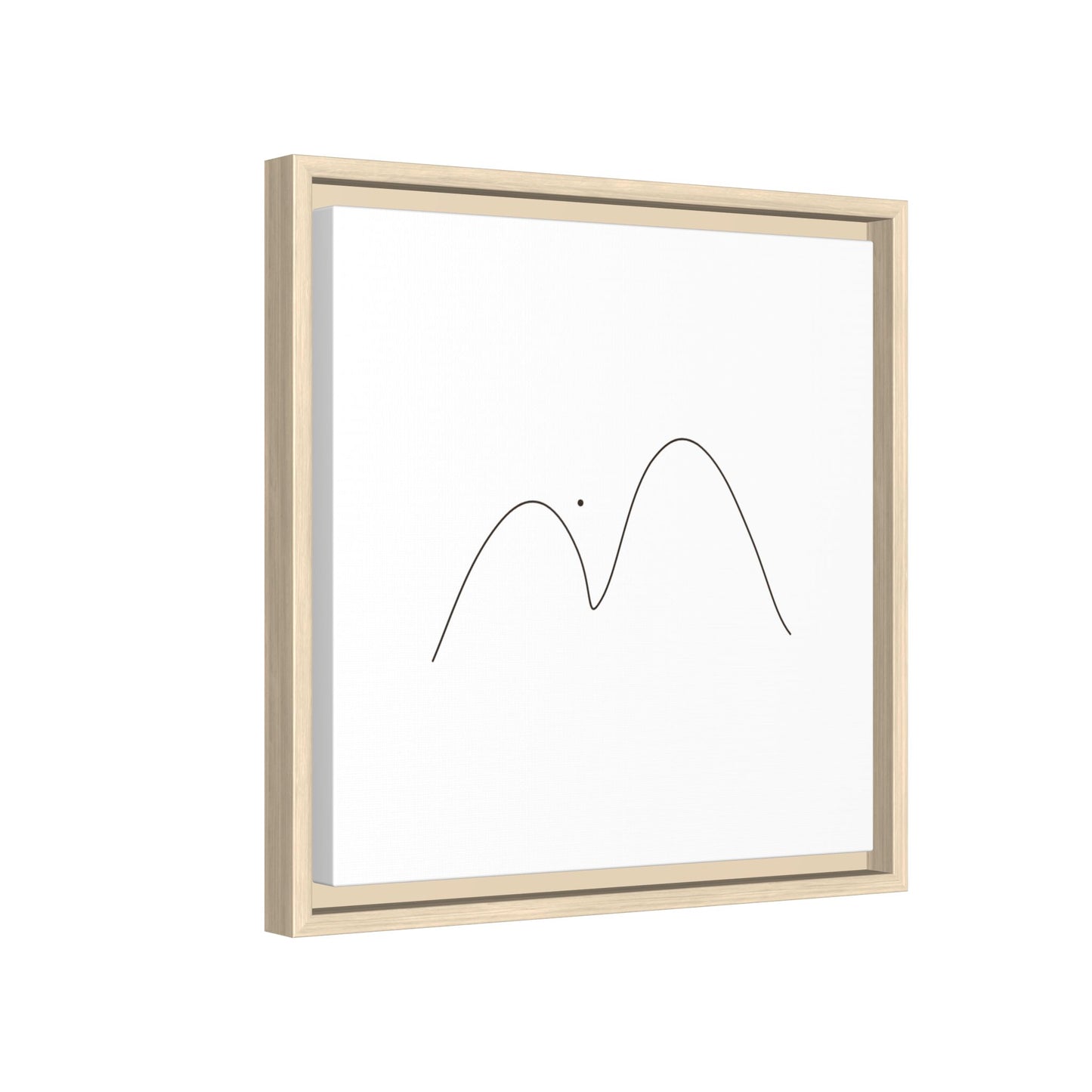 Minimal Line Mountains Matte Canvas Framed