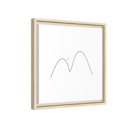 Minimal Line Mountains Matte Canvas Framed