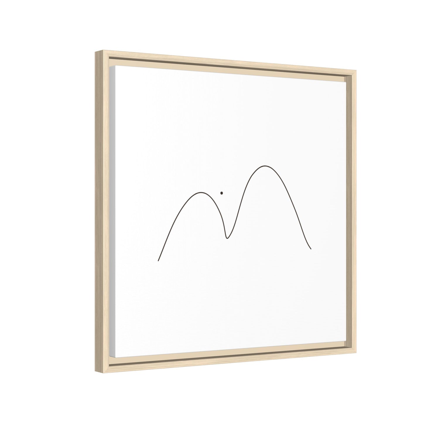 Minimal Line Mountains Matte Canvas Framed