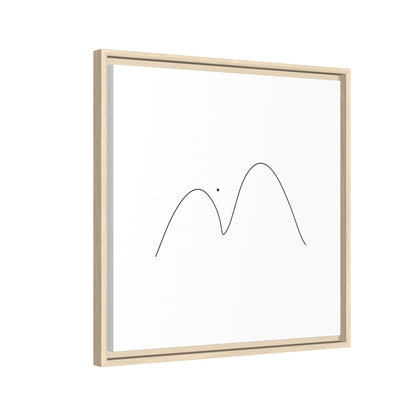 Minimal Line Mountains Matte Canvas Framed