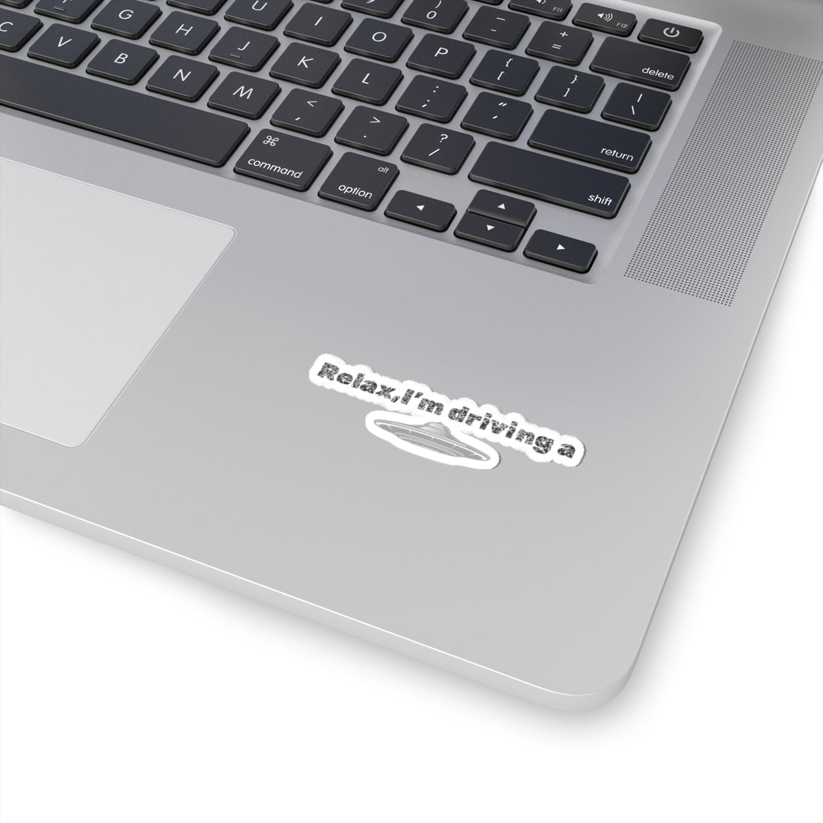 Relaxing UFO Kiss-Cut Stickers, Fun Laptop Decal, Gift for UFO Lovers, Car Sticker, Cool Home Decor