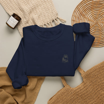 Stack of Books with Mug and Plant Sweatshirt | Cozy Reading Crewneck
