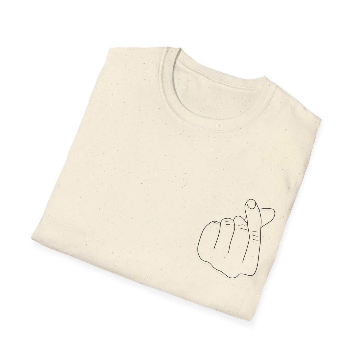 Trendy Unisex Softstyle T-Shirt with Love Hand Gesture Design