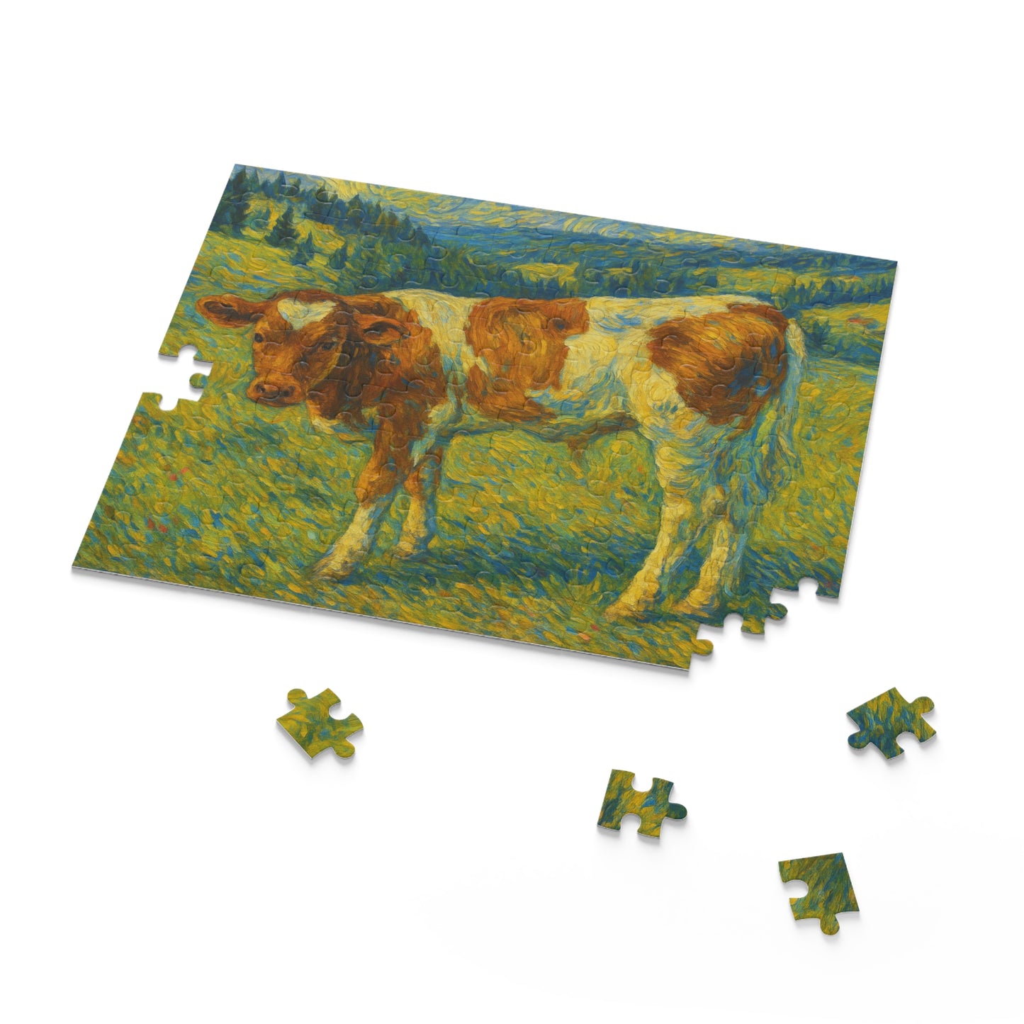 Vintage Calf Painting Puzzle | Art Jigsaw 120 252 500-Piece