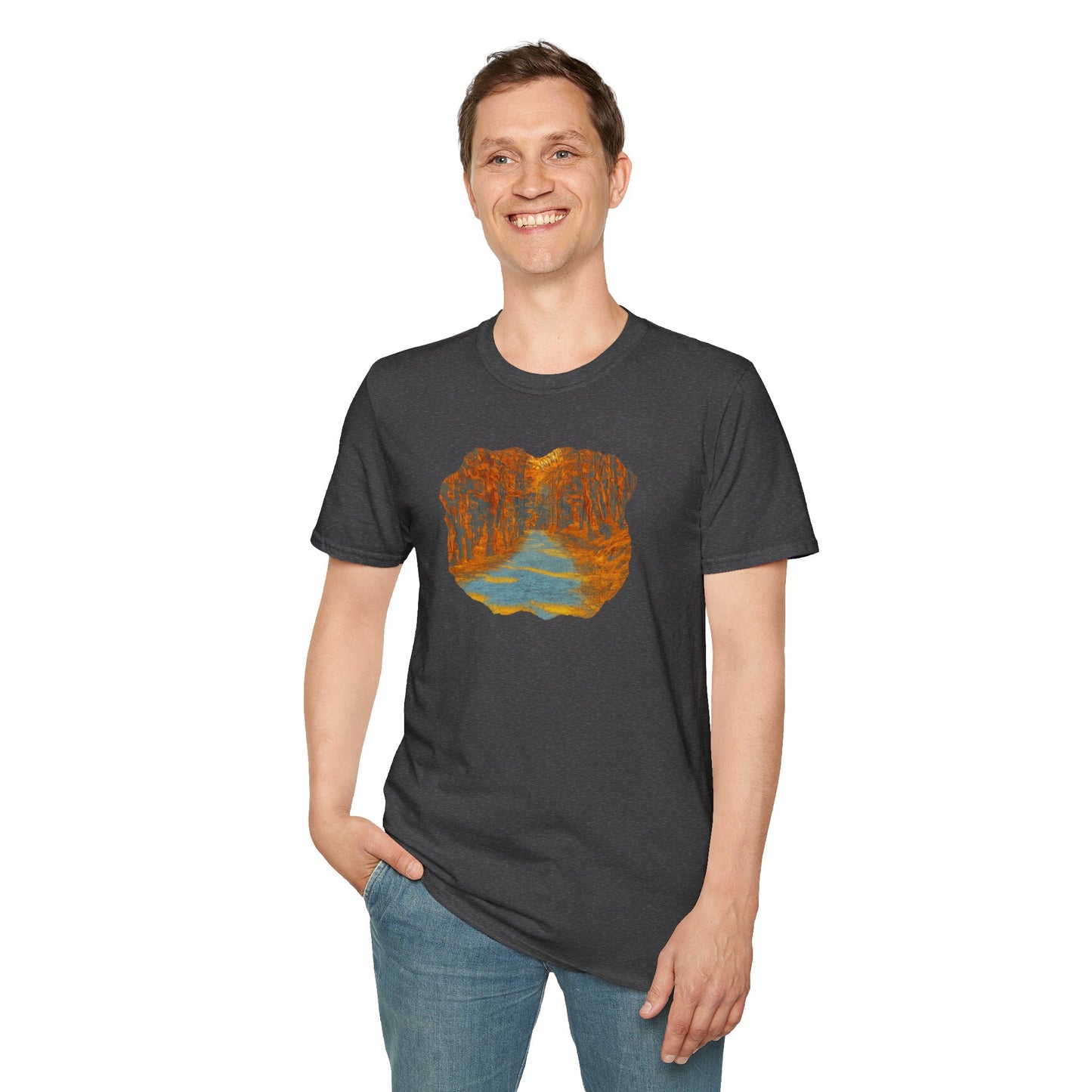 Autumn Pathway Unisex Softstyle T-Shirt, Cozy Fall Shirt, Nature Lover Tee, Scenic Route Top, Gift for Hikers, Casual Wear, Outdoor [...]