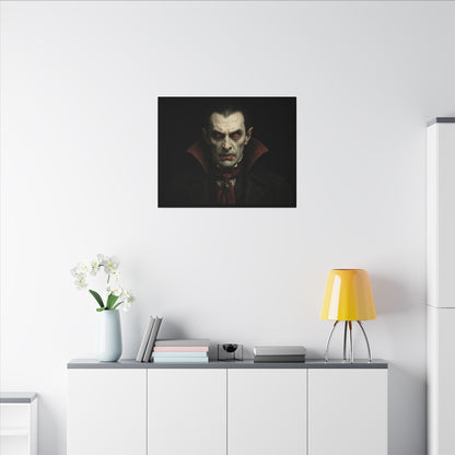 Vampire Portrait Canvas Wall Art – Gothic Dracula Print on Canvas