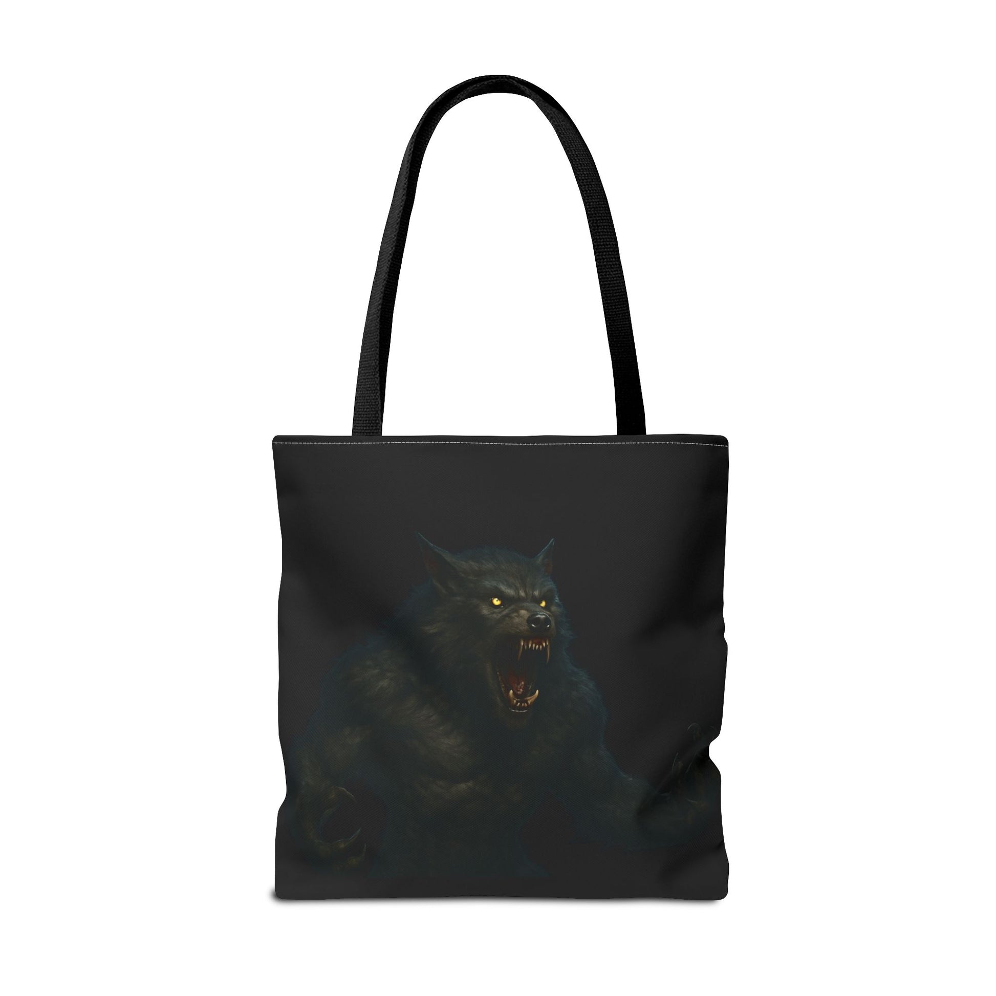 Fierce Werewolf Tote Bag, Halloween Accessories, Dark Art Tote, Animal Lover Gift, Geeky Shopping Bag - TRV