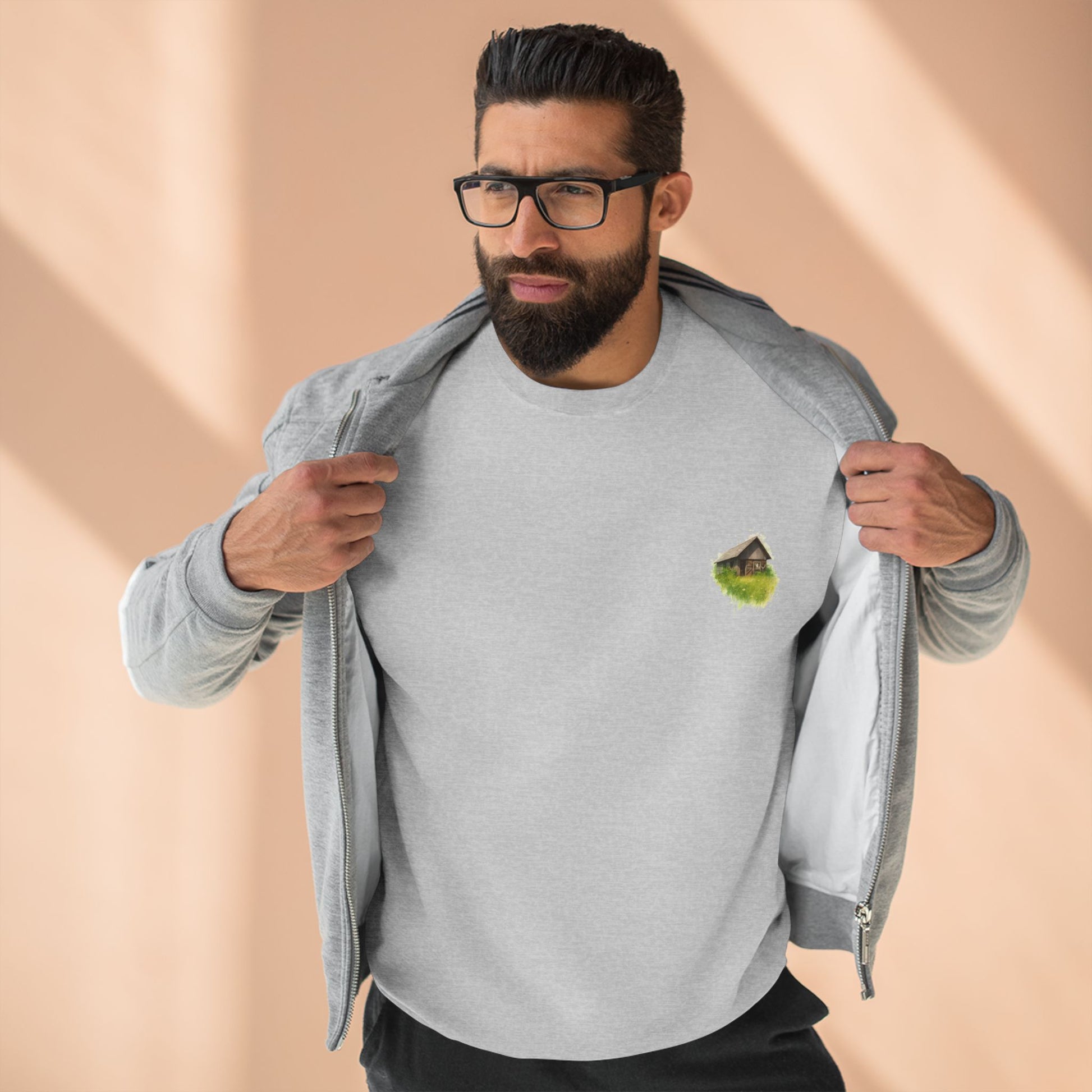 Cozy Art Print Crewneck Sweatshirt: Nature Lover, Graphic Sweater, Unique Gift, Home Decor Apparel, Casual Style - TRV