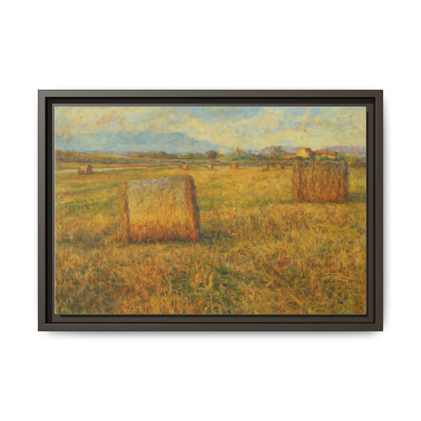 Framed Matte Canvas Wall Art - Rustic Farm Landscape, Country Decor, Home Gallery, Gift for Nature Lovers, Housewarming Decor - TRV