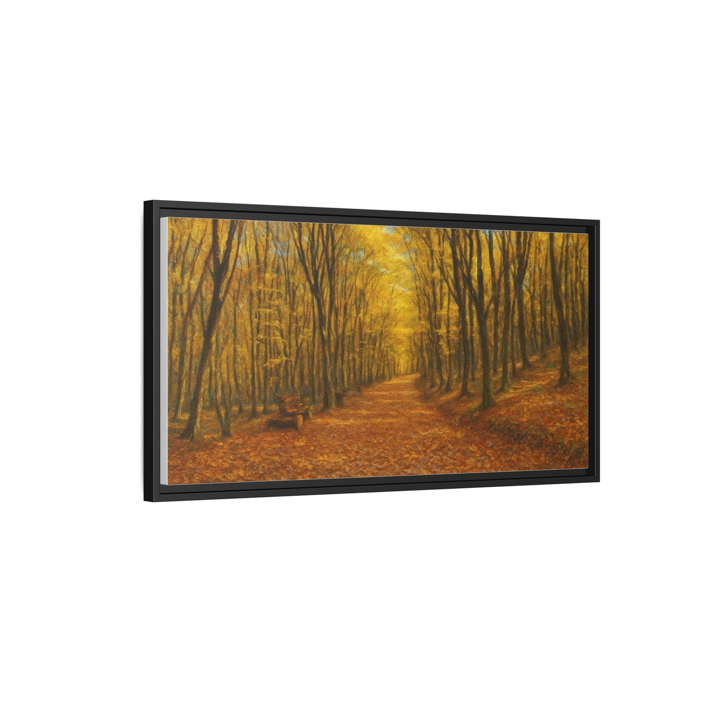 Autumn Forest Framed Canvas Art, Cozy Wall Decor, Nature Inspired Gift, Fall Home Accent, Perfect for Thanksgiving - TRV