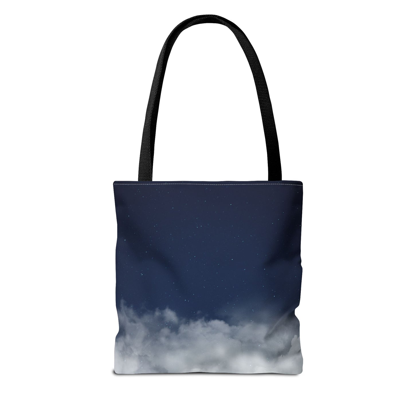 Night Sky Clouds Tote Bag | Starry Navy Ombre - TRV