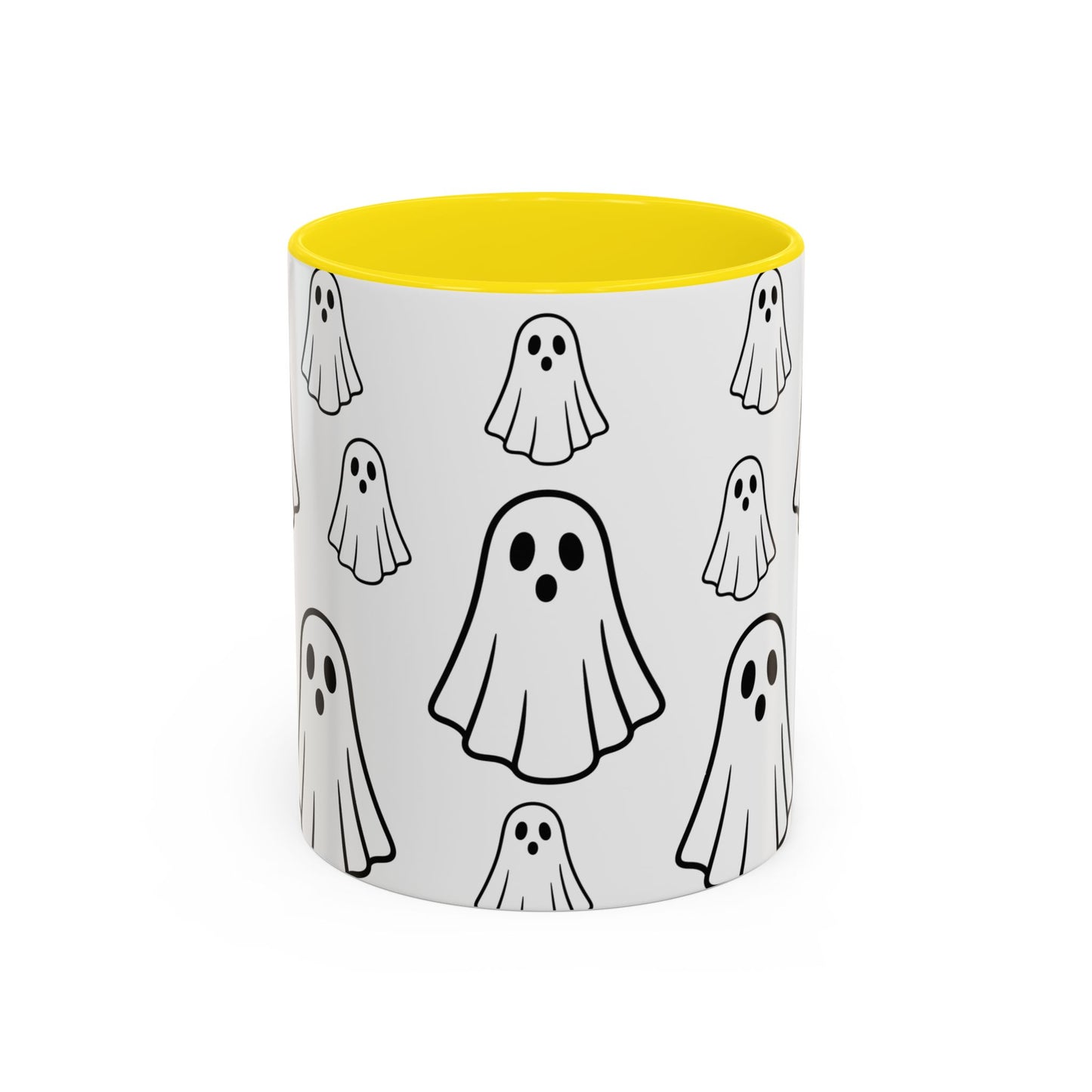 Cute Ghost Accent Coffee Mug, Halloween Mug, Spooky Drinkware, Gift for Ghost Lovers, Seasonal Decor, Unique Coffee Cup - TRV