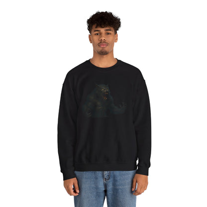 Fierce Werewolf Graphic Sweatshirt, Cozy Unisex Crewneck, Perfect for Casual Outfits, Halloween Apparel, Everyday Wear