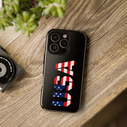 USA Flag Phone Case, Tough Phone Cover, Patriotic Gift, Independence Day Accessory, American Pride Mobile Case - TRV