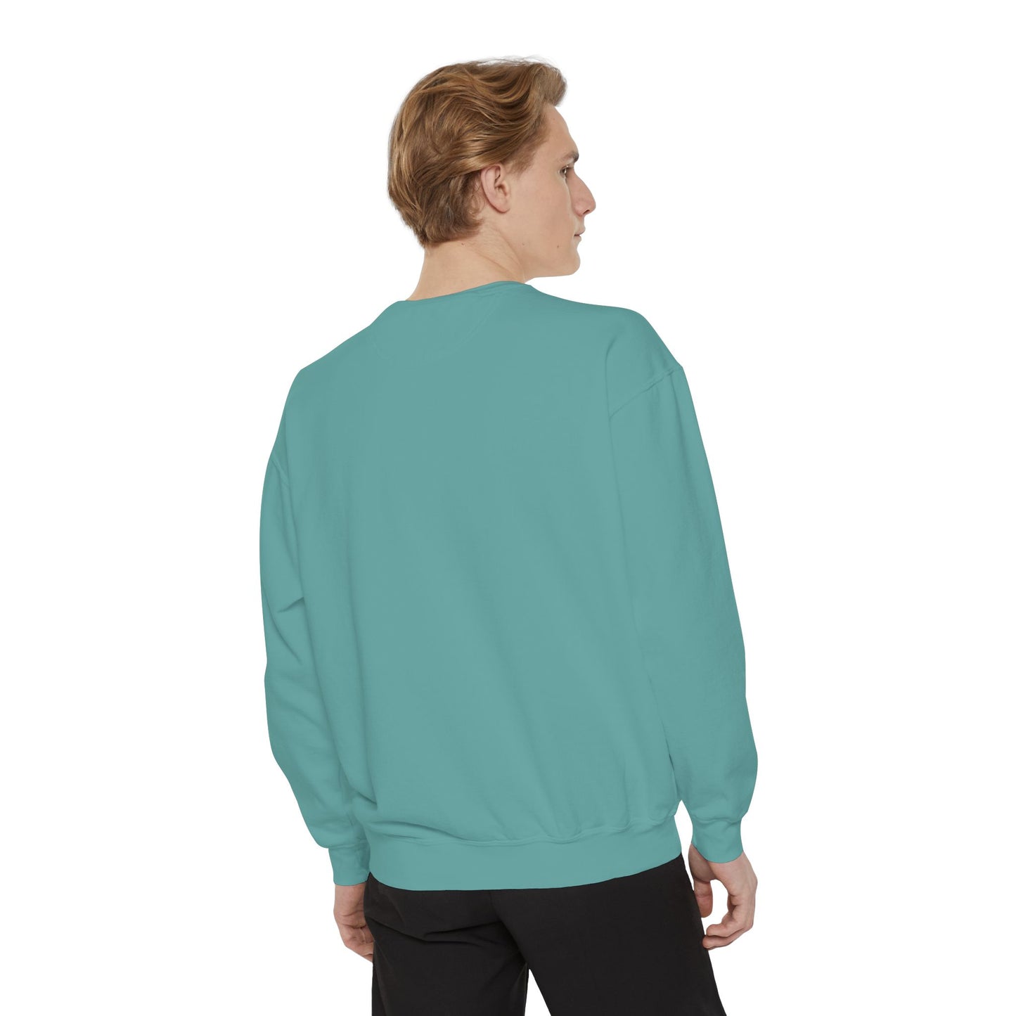 Minimalist Peace Hand Sweatshirt — Small Chest Line Art Crewneck