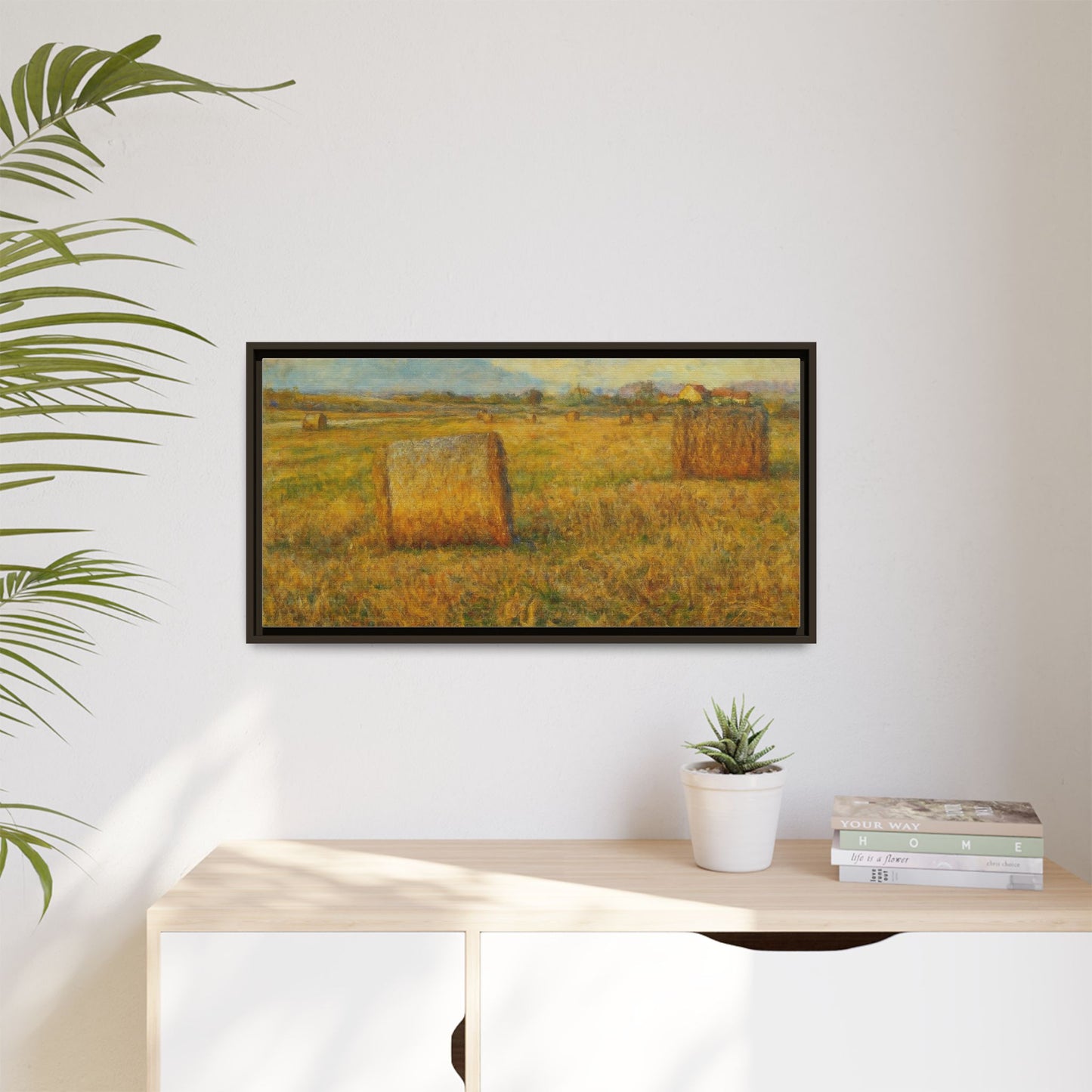 Framed Matte Canvas Wall Art - Rustic Farm Landscape, Country Decor, Home Gallery, Gift for Nature Lovers, Housewarming Decor - TRV