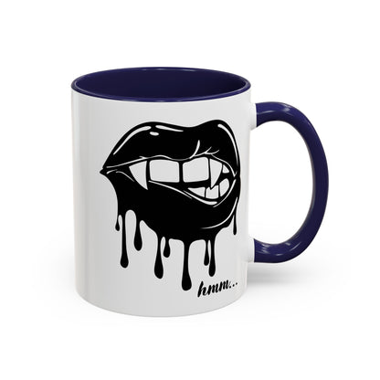 Dripping Lip Coffee Mug – "hmm..." Accent Ceramic Mug (11/15oz)