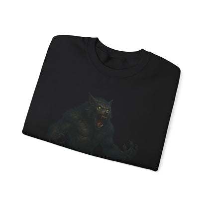 Fierce Werewolf Graphic Sweatshirt, Cozy Unisex Crewneck, Perfect for Casual Outfits, Halloween Apparel, Everyday Wear
