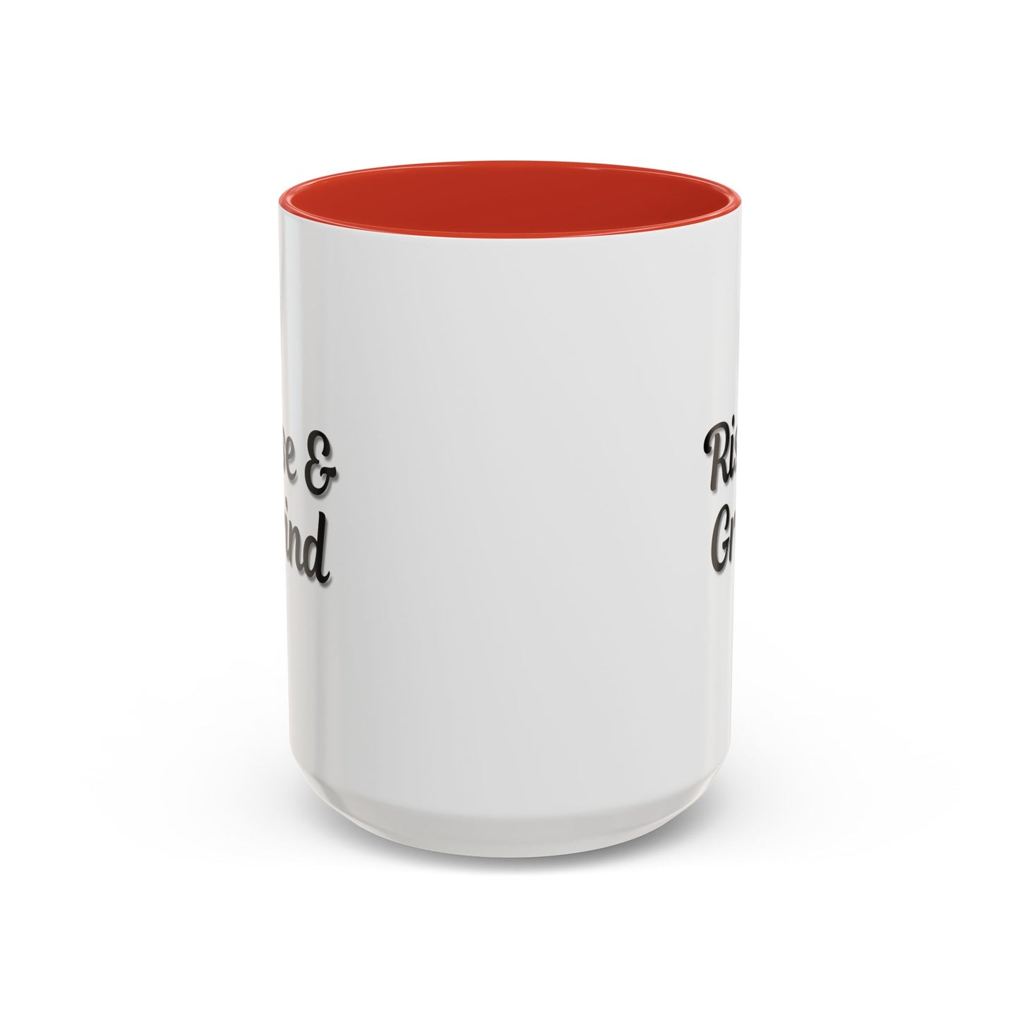 Motivational Rise & Grind Coffee Mug, Black Accent Mug, Daily Inspiration, Gift for Coffee Lovers, 11oz 15oz Ceramic Cup