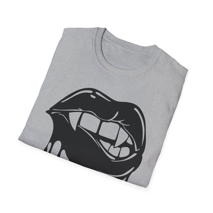 Edgy Graphic Unisex T-Shirt - Dripping Mouth Design, Cool Tee, Trendy Shirt, Hipster Top, Streetwear, Alternative Fashion, Holiday Gift