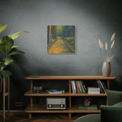 Van Gogh Style Forest Canvas Art | Nature Wall Decor, Home Office Accent, Gift for Nature Lovers, Gallery Wrapped, Living Room Wall Art - TRV