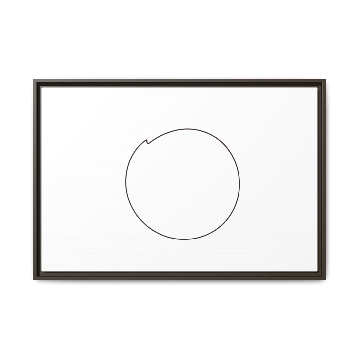 Minimal Circle Line Matte Canvas Framed | Modern Abstract Wall Art